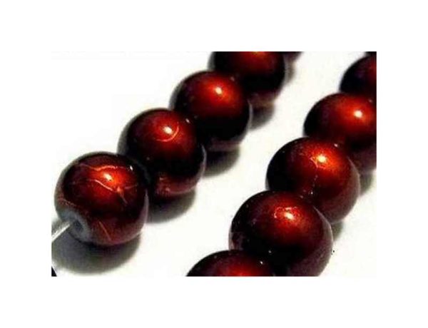 Perles en verre file Drawbench 4mm rouge bordeaux