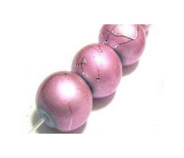 Perles en verre file Drawbench 4mm rose