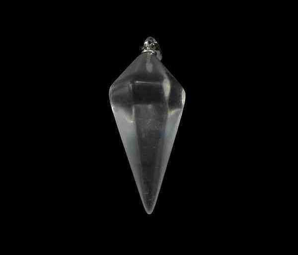 Pendule en Cristal de roche cône hexagonal