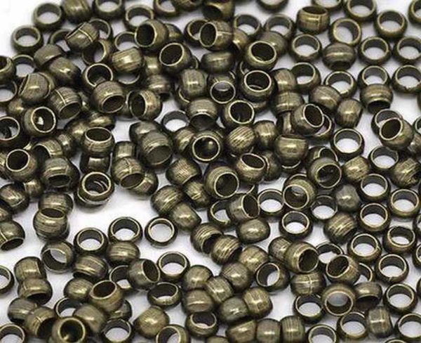 Perles à écraser rondes 2.5mm bronzé