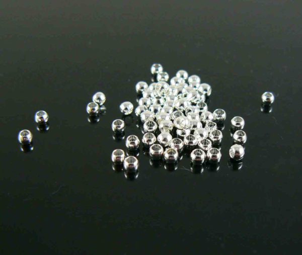 Perles à écraser rondes 2mm argenté