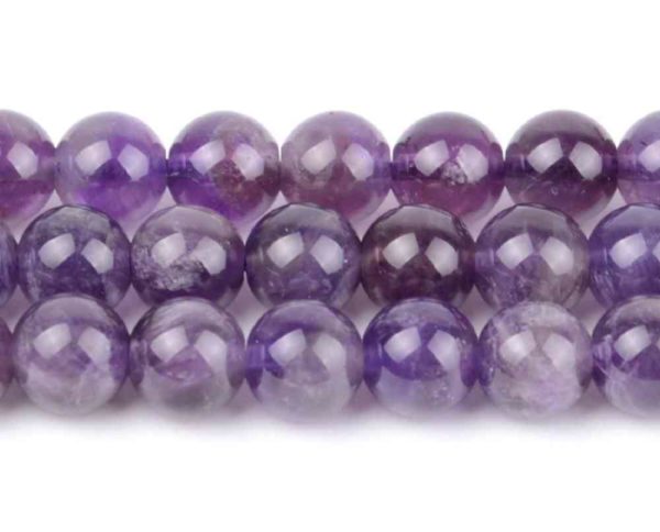 Perles rondes en Améthyste 10mm