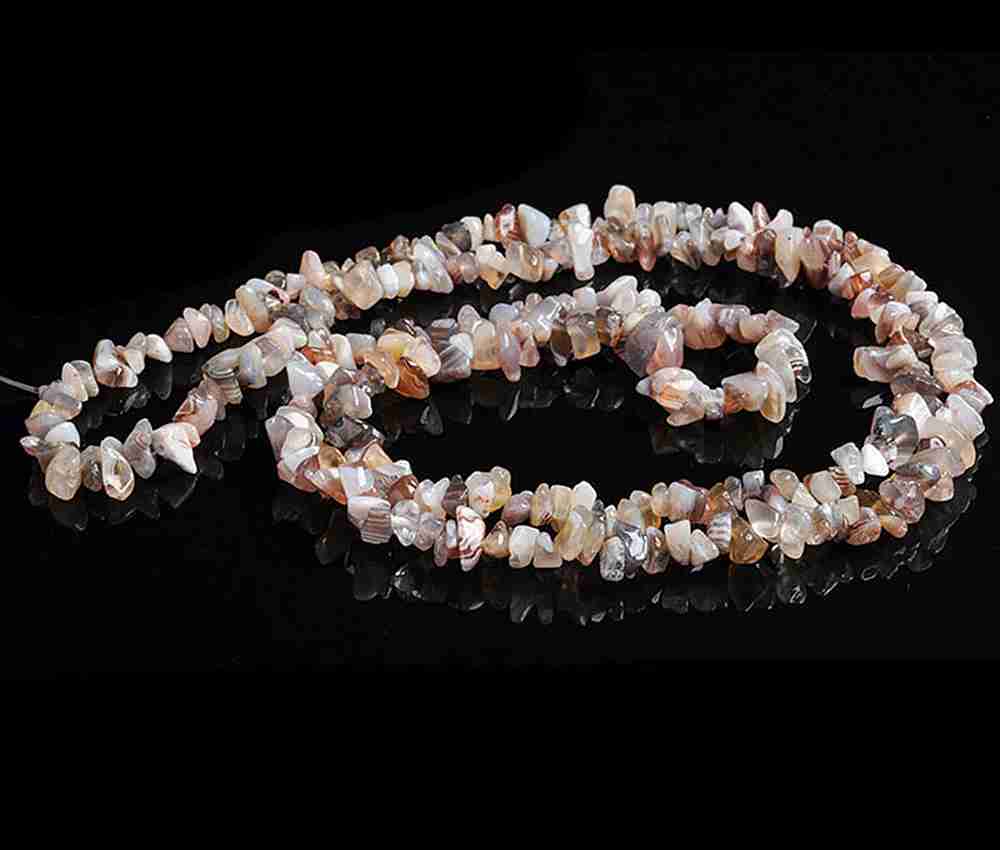 Perles chips en agate du Botswana