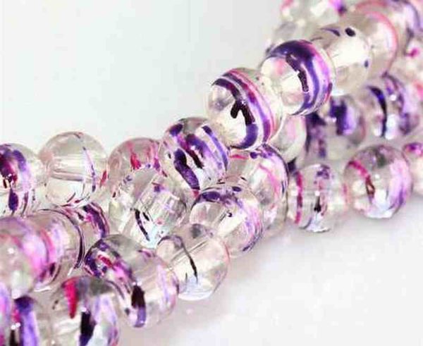 Perles en verre file Drawbench 4mm cristal pourpre