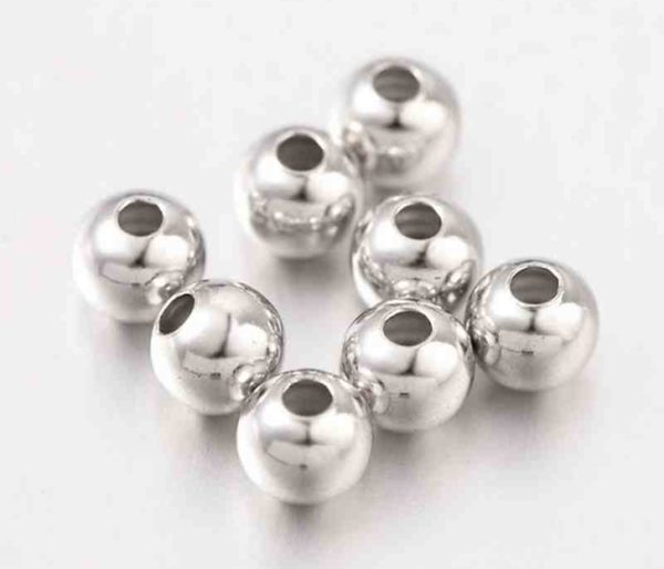 Perles métalliques rondes 2mm argent mat