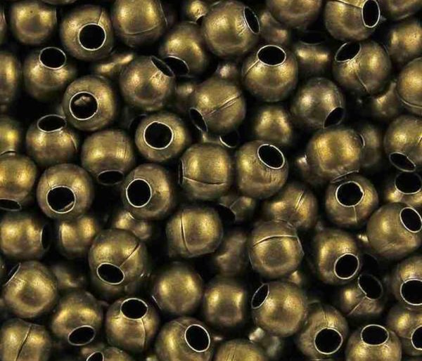 Perles métalliques rondes 2mm bronzé