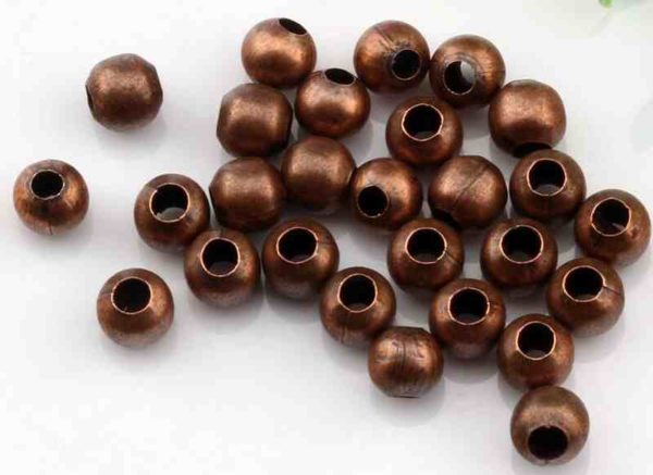 Perles métalliques rondes 2mm cuivré