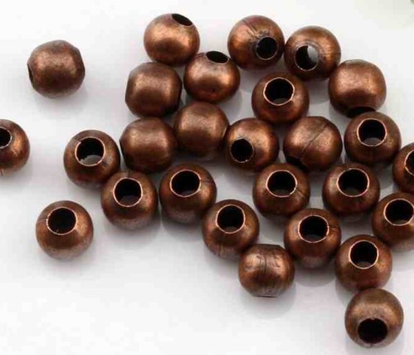 Perles métalliques rondes 2mm cuivré