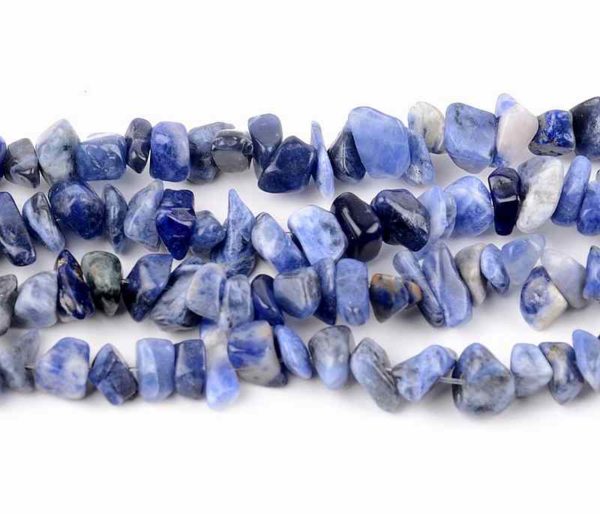 Perles chips sodalite bleue