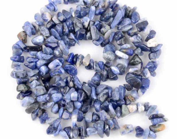 Perles chips en sodalite bleue