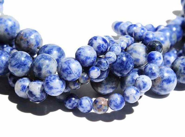 Perles rondes en sodalite bleue 10mm