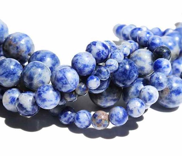 Perles rondes en sodalite bleue 10mm
