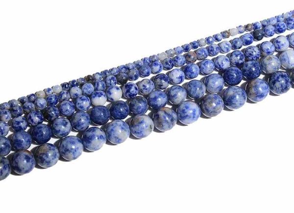 Perles rondes en sodalite bleue 6mm
