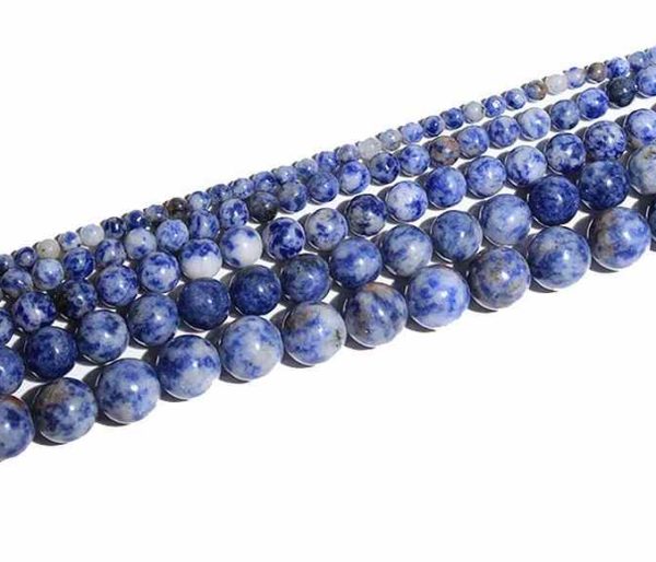 Perles rondes en sodalite bleue 6mm