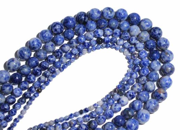 Perles rondes en sodalite bleue 8mm