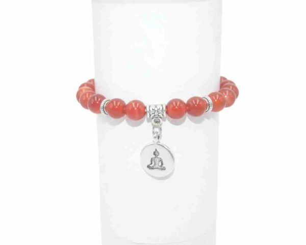 Bracelet Agate rouge Perles 8mm