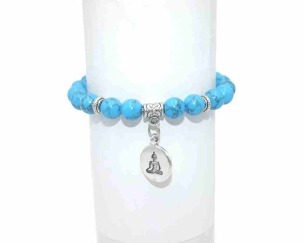 Bracelet Turquoise Perles 8mm