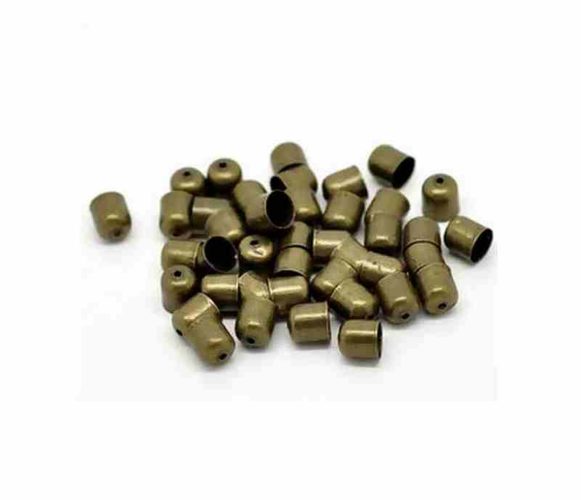 Caches Perles à écraser 6mm En Laiton Argent Pour Création De Bijoux