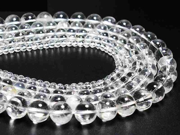 Perles rondes en cristal de roche 8mm