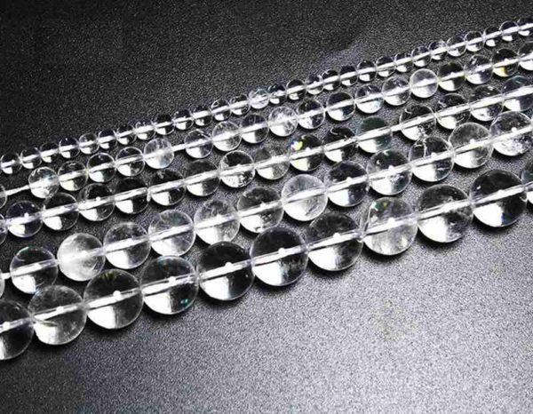 Perles rondes en cristal de roche 4mm