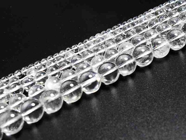 Perles rondes en cristal de roche 6mm