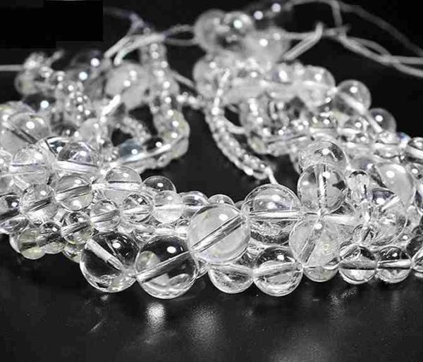 Perles rondes en cristal de roche 10mm