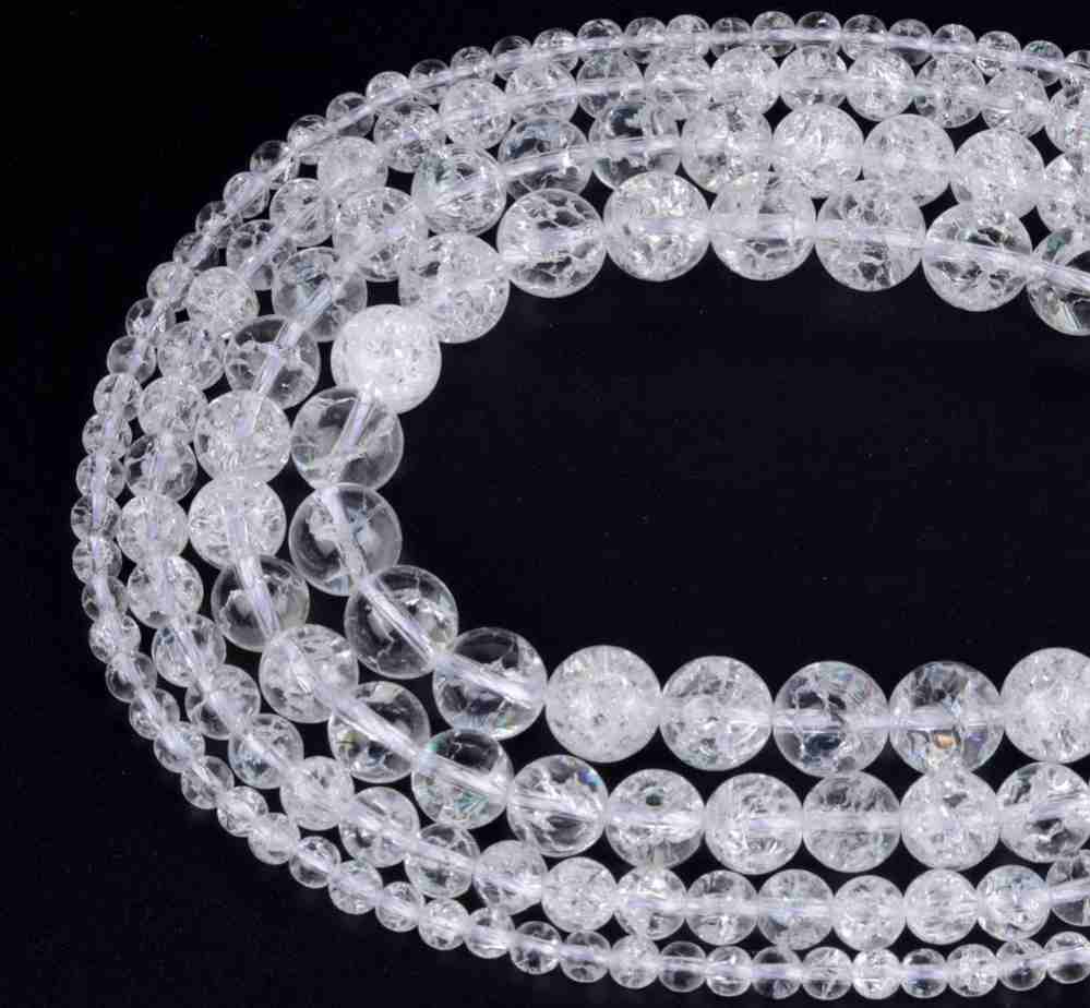 FIHODONE 220 PCS Verre Perles pour Bracelet avec Trou, 8mm Perle Pierre Naturelle Colorées Enfant,Kit Perles Bijoux Adulte Perle Ronde pour Creation Bijoux,Bracelet Fabrication