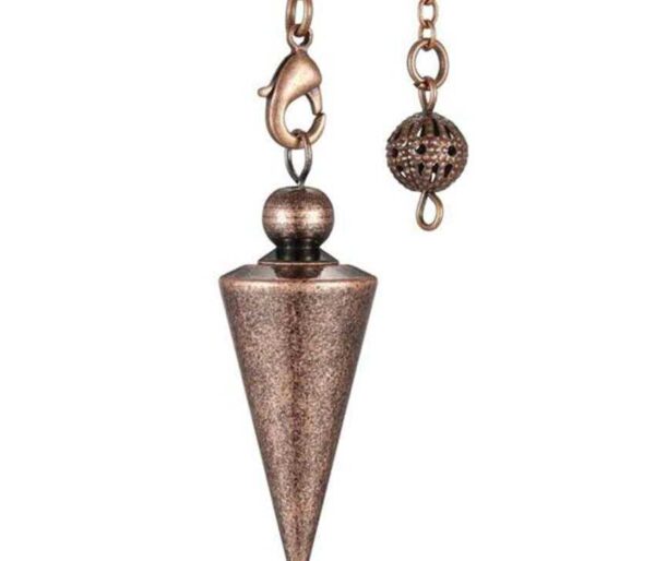 Pendule en métal Cône simple couleur bronze