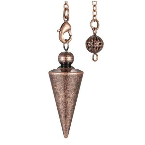 Pendule en métal Cône simple couleur bronze
