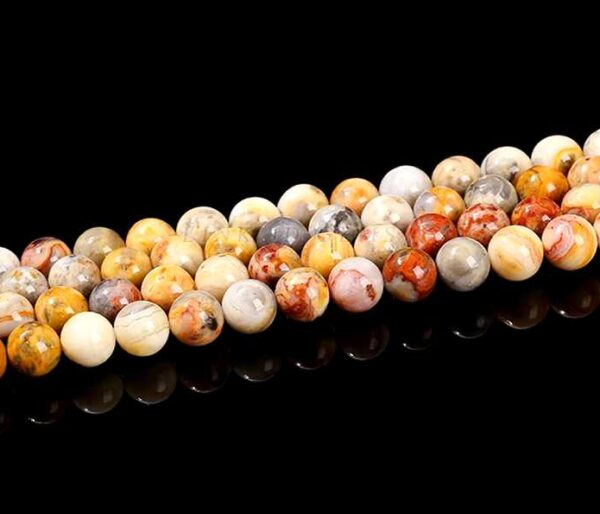 Perles rondes en agate crazy lace 4 mm