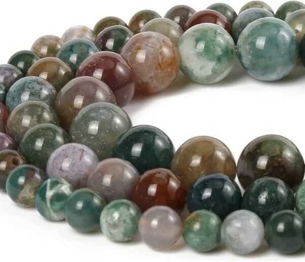 Perles rondes en agate indienne 4 mm