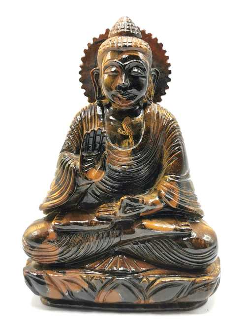 Statue Bouddha en Oeil de tigre