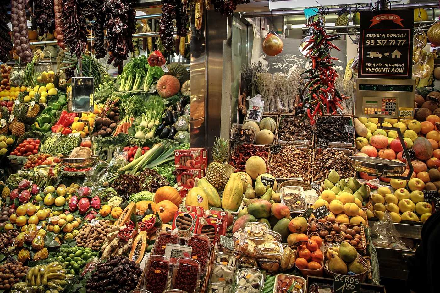 Marché fruits et légumes